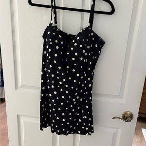 Black Polka Dot swimsuit one piece